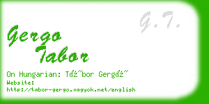 gergo tabor business card